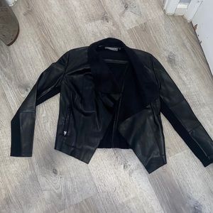 Black leather jacket
